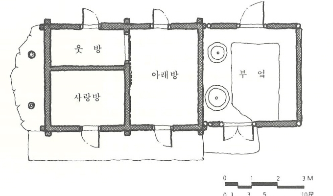 송이헌 가옥 평면도